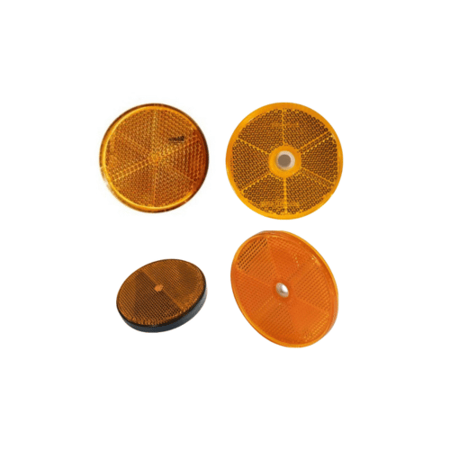 Rückstrahler Rund Gelb