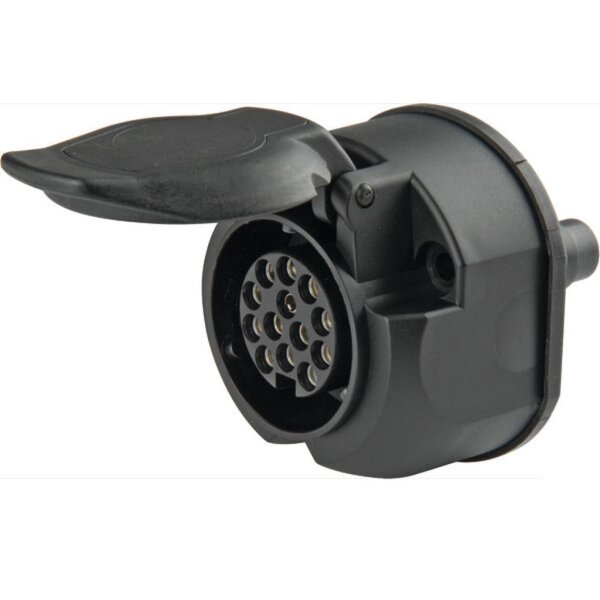 Steckdose 13-pol Kunststoff mit 1 Microschalter 12V