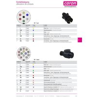 Steckdose 13-pol Kunststoff mit 1 Microschalter 12V