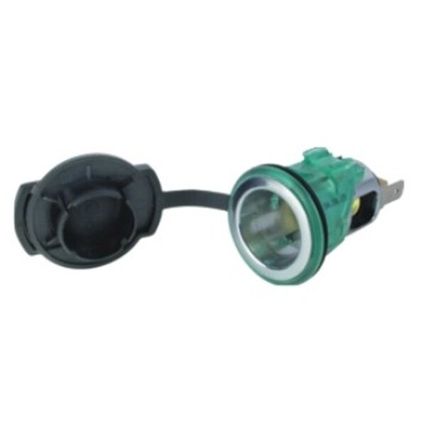 Einbau Steckdose 2-pol zum clipsen mit Deckel 12-24V
