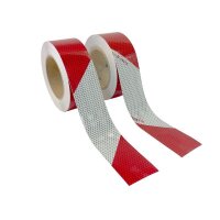 Reflektierklebeband 3M, Reflex rot/weiss 50mm x 22.8m
