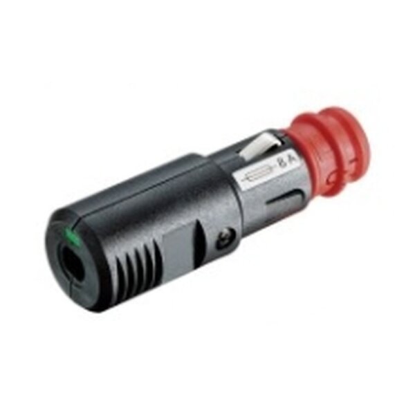 Universalstecker 2-pol mit Sicherung 8A  12-24V