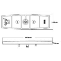 LED Schlussleuchte Rubbolite/ Truck-Lite, M756  24V  links