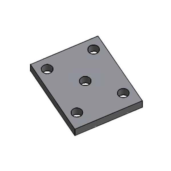 Achsplatte ADR  90mm 4-kt 80 Federbreite