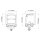 LED Arbeitsscheinw. 108x108x104, 12/24V Nordic-L.