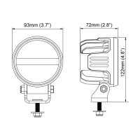 LED Arbeitsscheinw. Ø 93x72, 12/24V Nordic-Lights