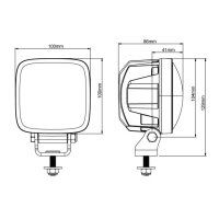 LED Arbeitsscheinw. 100x100x86, 9-32V Nordic-L