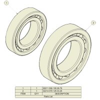 Radlagersatz ADR QC, QI, QV