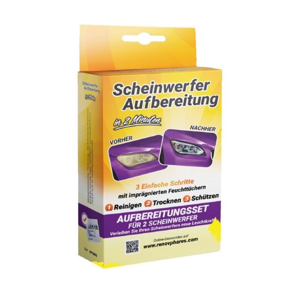 Scheinwerfer-Aufbereitungsset für 2 Scheinwerfer