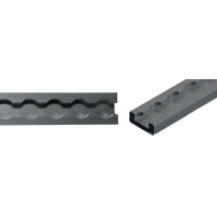 Airlineschiene Alu eckig B 34 schwarz eloxiert