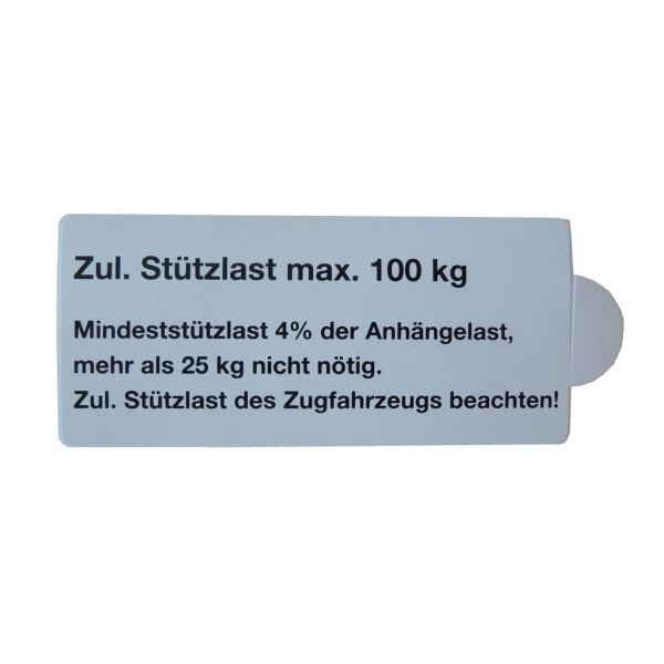 Stützlastaufkleber 100kg,