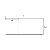 ALU Einfassverschluss, Höhe 360, links