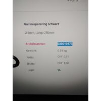 Gummispannring schwarz