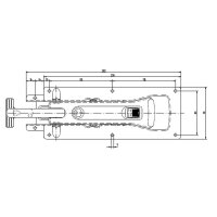 Riegelverschluss Einbau 325 x25mm Hestal