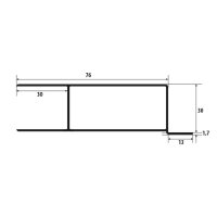 ALU Einfassverschluss, Höhe 360, rechts