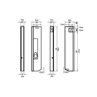 ALU Einfassverschluss, Höhe 360, links