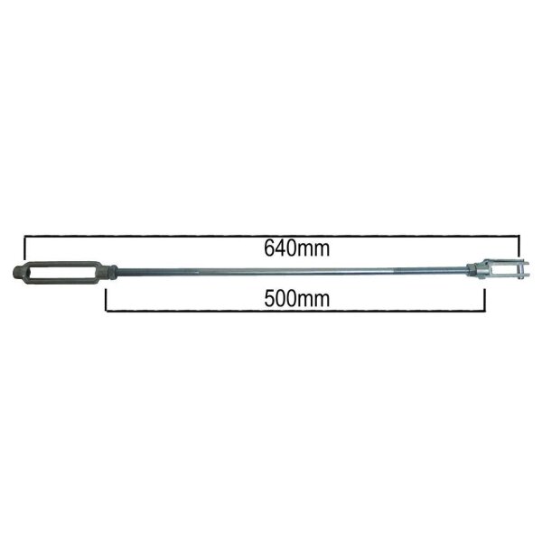 Bremsgestänge M10 640mm links & re Gew.