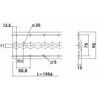 Airlineschiene Alu rund B 95