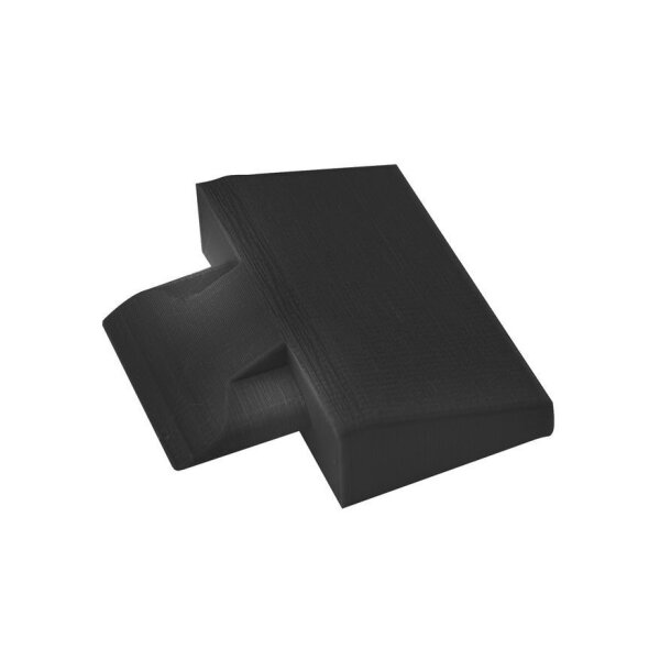 Airlinekunststoff-Endstück, eckig, schwarz
