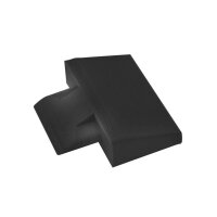 Airlinekunststoff-Endstück, eckig, schwarz