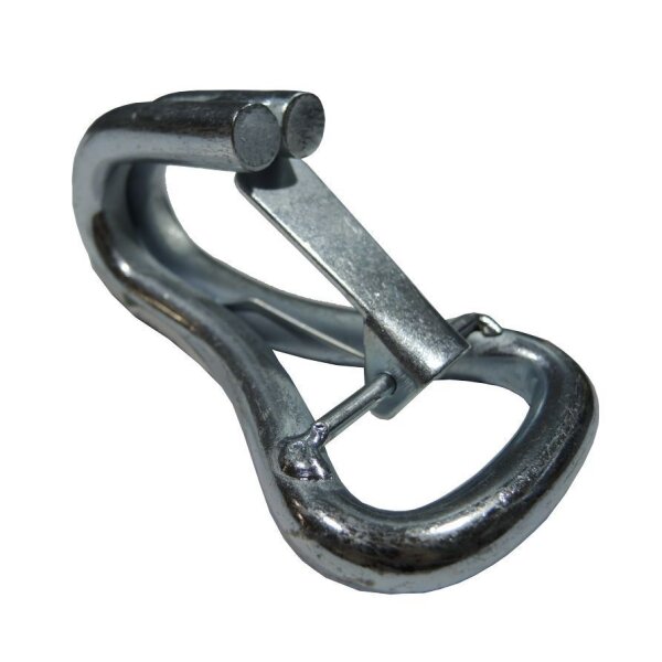 Spitzhaken mit Sicherung für 50mm Gurtbandbreite
