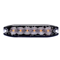 LED Blitzleuchte 12/24V, Lichtscheibe klar/Licht orange