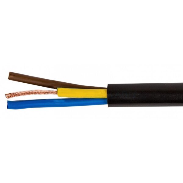 Kabel   3-pol 1,0mm²  per / m