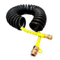 Spiralschlauch Druckluft, gelb, 7.5 m