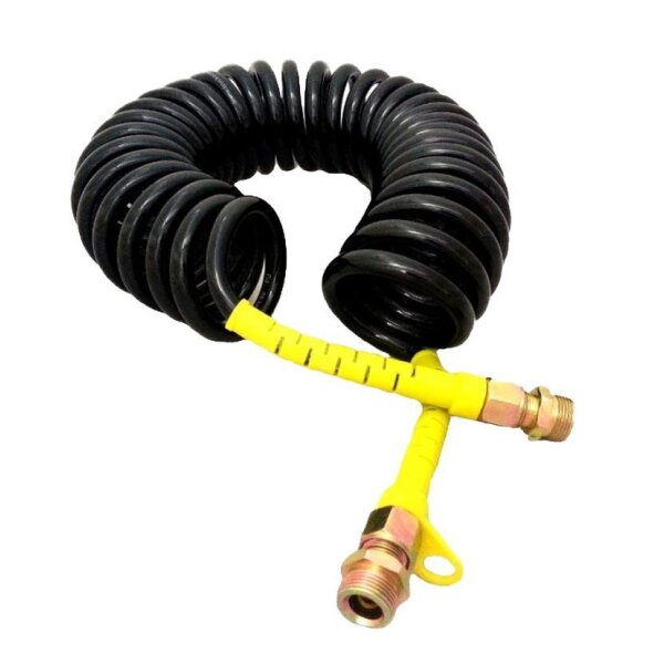 Spiralschlauch Druckluft, gelb, 5.5 m