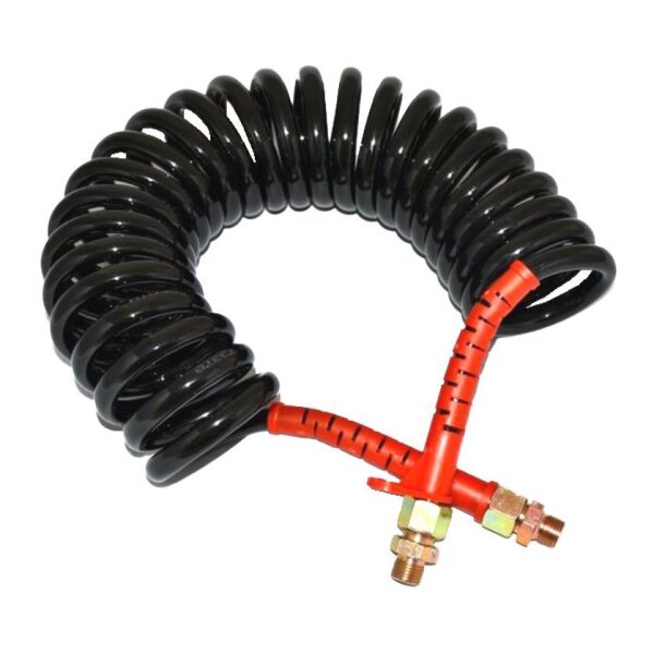 Spiralschlauch Druckluft, rot, 7.5 m