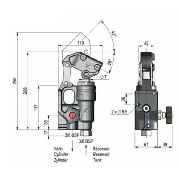 Handpumpe, Leitungseinbau, Chapel PL20S