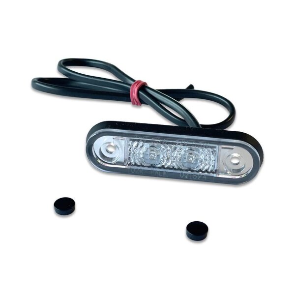 LED Positionsleuchte (3) Transp. 12/24V, Leuchtfarbe rot