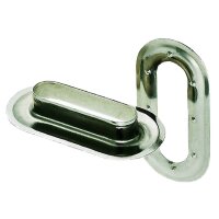 Ovalöse Messing 40x10 vernickelt