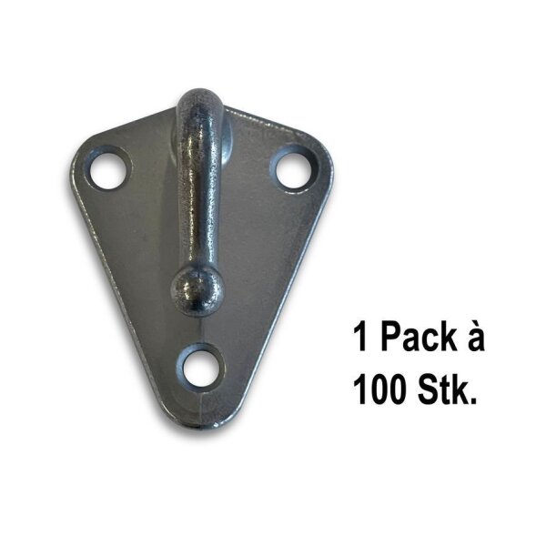 Dreiloch-Planenhaken, 1 Pack à 100 Stk.