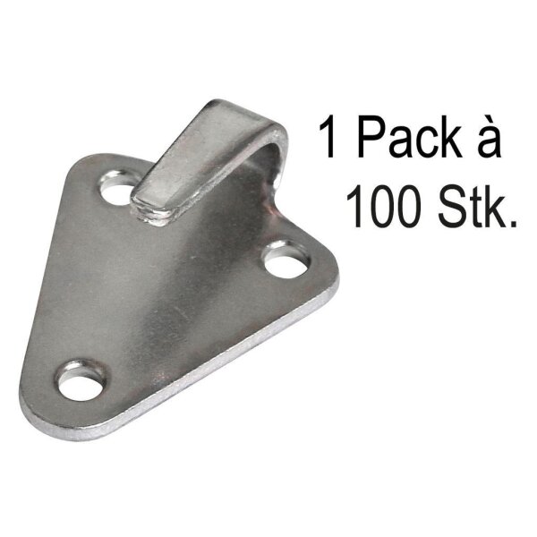 Dreiloch-Planenhaken, 1 Pack à 100 Stk.