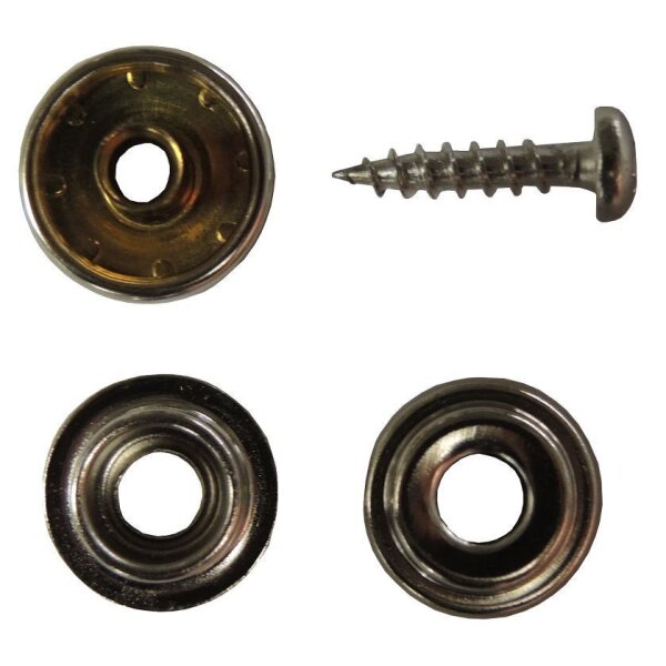 Druckknopf 4-teilig Messing