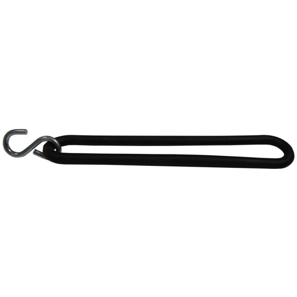 Gummispannring schwarz m.Metall Haken