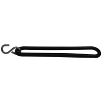 Gummispannring schwarz m.Metall Haken