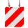Warnsignal Fanion rot/weiss 400 x 400mm