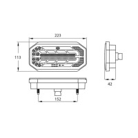 LED Schlussleuchte 707-2  12/24V  links
