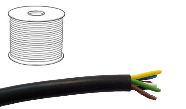 Kabel   7-pol 1.0mm², 1 Rolle = 100m