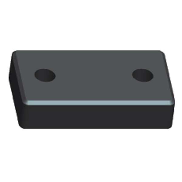 Gummi Auflage schwarz A 140 B 80 C 30mm