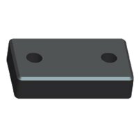 Gummi Auflage schwarz A 140 B 80 C 30mm