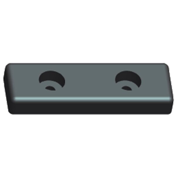 Gummi Auflage schwarz L 122 B 39 H15.5mm
