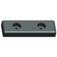 Gummi Auflage schwarz L 122 B 39 H15.5mm
