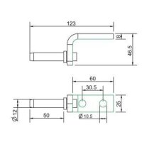 Scharnierbolzen L 122, Bolzen L 50, Ø 12mm