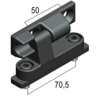 Scharnierset L 90 B 25mm, verz.