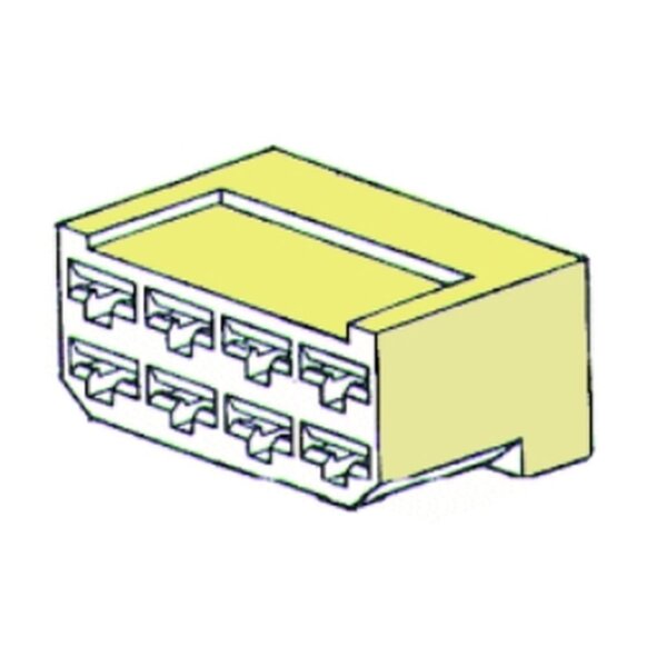 Steckgehäuse 8-pol ohne Kabelschuhe