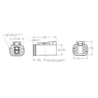 Deutschstecker 4-pol (DT06-4S) ohne Pin !! IP68