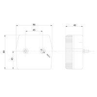 Schlussleuchte Fristom MD-002 links / rechts  Gummitülle